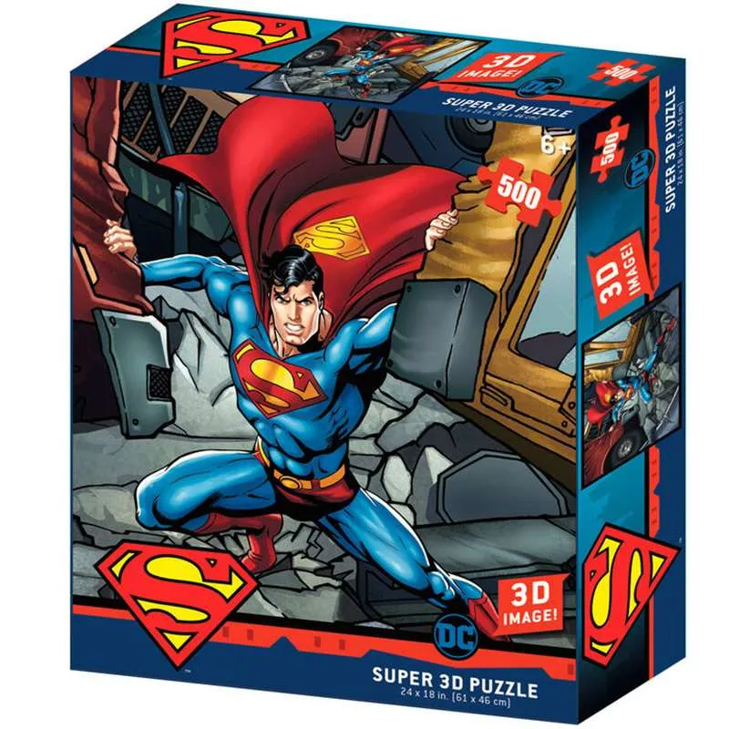 Puzzle Prime3D lenticular 500 piezas Superman DC Comics
