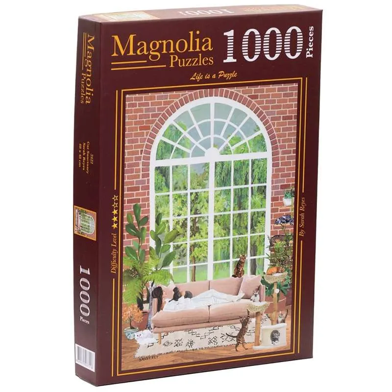 Puzzle Magnolia 1000 piezas Santuario de gatos 3422
