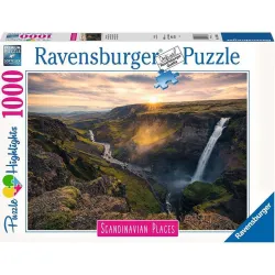 Puzzle Ravensburger Cascada de Haifoss, Isandia 1000 piezas 167388