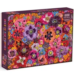 Puzzle Galison Bees in the Poppies de 1000 piezas