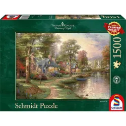Puzzle Schmidt La casita del lago de 1500 piezas 57452