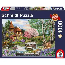 Puzzle Schmidt La casita del lago de 1000 piezas 58985