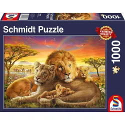 Puzzle Schmidt Familia de leones de 1000 piezas 58987