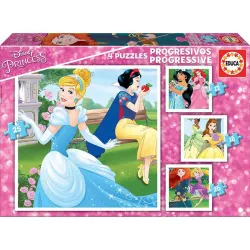 Educa multi puzzle progresivo 12-16-20-25 piezas Princesas Disney 17166