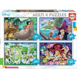Educa multi puzzle progresivo 50-80-100-150 piezas Clásicos Disney 18105
