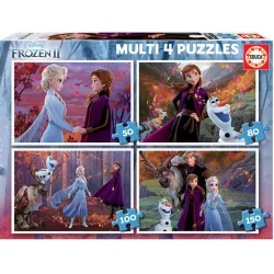 Educa multi puzzle progresivo 50-80-100-150 piezas Frozen 218640