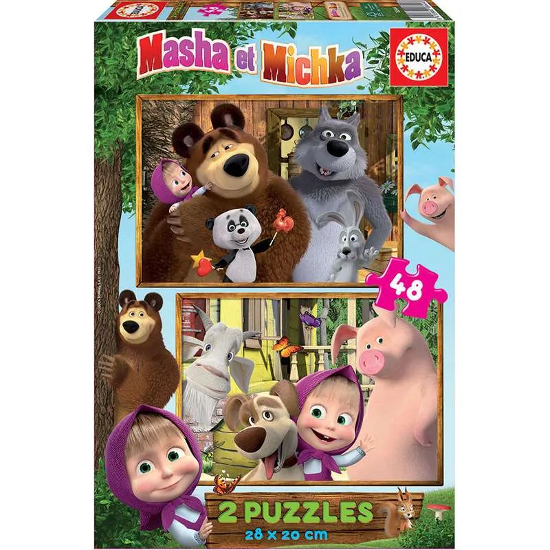Educa puzzle 2x48 piezas Masha y el oso 18644