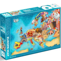 Puzzle Roovi Mapa de Europa de 1000 piezas 79411