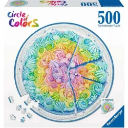 Puzzle Ravensburger Circulo de colores, Rainbow Cake 500 piezas 173495