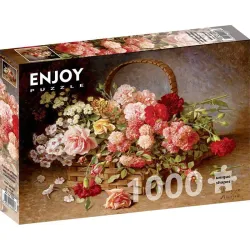 Puzzle Enjoy puzzle de 1000 piezas Canasta de rosas y claveles 1530