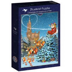 Bluebird Puzzle Catedral de Estrasburgo en Navidad de 1000 piezas