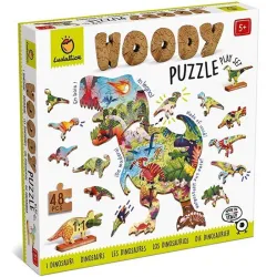 Puzzle Ludattica Woody puzzle 48 piezas Dinosaurios