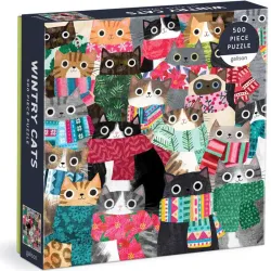 Puzzle Galison Wintry Cats Jobs de 500 piezas