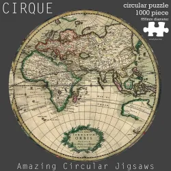 Puzzle Robert Frederick Mapa vintage de 1000 piezas circular