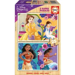 Educa super Princesas Disney puzzle madera 2x25 piezas 19671