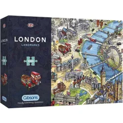 Puzzle Gibsons Mapa turístico de Londres de 1000 piezas G7066