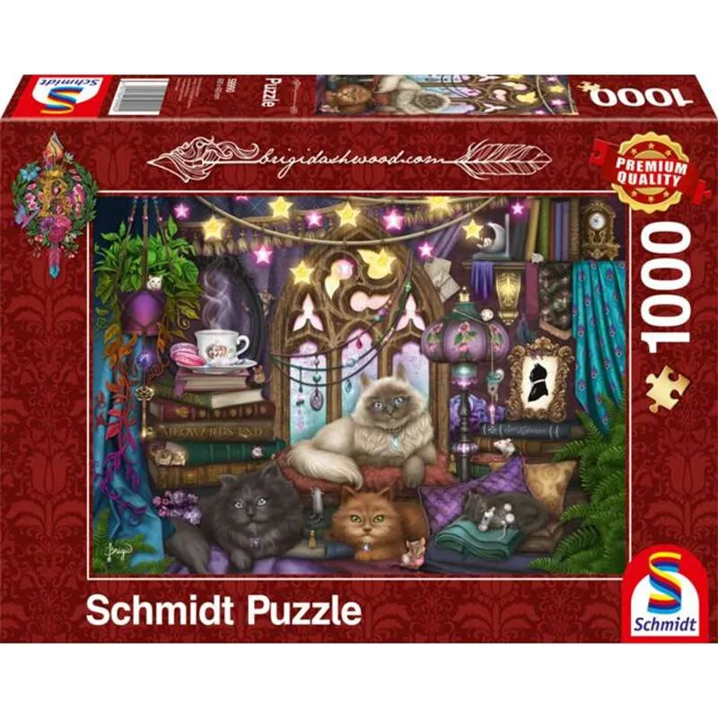 Puzzle Schmidt Te de la tarde con gatos de 1000 piezas 59990