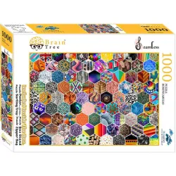 Puzzle Brain Tree Mosaico sin costuras de 1000 piezas
