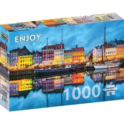 Puzzle Enjoy puzzle Puerto antiguo de Copenhague de 1000 piezas 2066