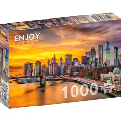 Puzzle Enjoy puzzle Horizonte de la ciudad de Nueva York al atardecer de 1000 piezas 2081