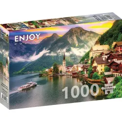 Puzzle Enjoy puzzle La ciudad de Hallstatt al atardecer, Austria de 1000 piezas 2089