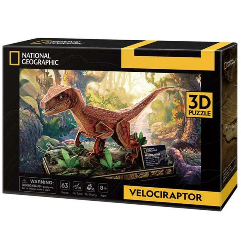 Puzzle Stegosaurus National Geographic de 63 piezas NG803145