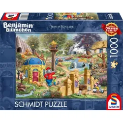 Puzzle Schmidt Benjamin Blümchen – Un día en el zoológico de Neustädter de 1000 piezas 58423