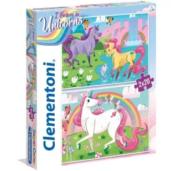 Puzzle Clementoni Creo en los unicornios 2x20 piezas 24754