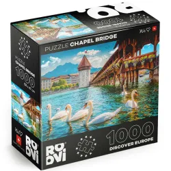Puzzle Roovi Puente de la Capilla, Lucerna, Suiza de 1000 piezas 79879