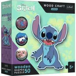 Puzzle Trefl Hermosa Lilo & Stitch de 50 piezas de madera 20205