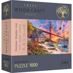 Puzzle Trefl Atardecer en el Golden Gate de 1000 piezas de madera 20164