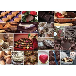 Puzzle Grafika Collage - Enamorada del Chocolate de 2000 piezas