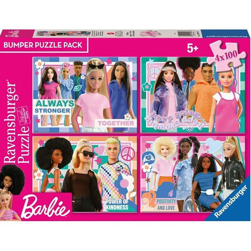 Puzzle Ravensburger Barbie 4x100 piezas 120010777