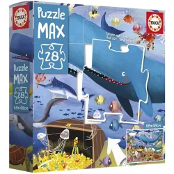 Comprar Puzzle Educa Animales bajo el mar de 28 piezas maxi 19956