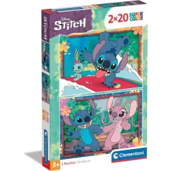 Comprar Puzzle Clementoni Stitch de 2x20 piezas 24809