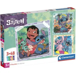 Comprar Puzzle Clementoni Stitch Disney de 3x48 piezas 25321