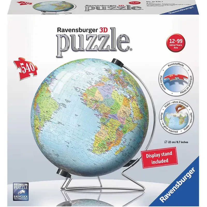 Comprar Puzzle 3d Ravensburger Globo Terráqueo De 540 Piezas 124367 7634