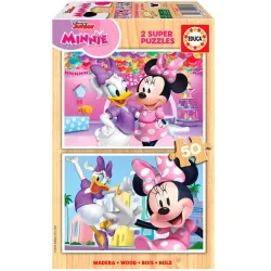 Comprar Educa puzzle Minnie Disney de madera de 2x50 piezas 19962