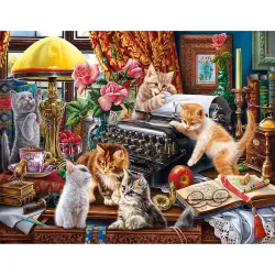 Puzzle SunsOut Gatitos en la oficina del escritor de 1000 piezas 42948